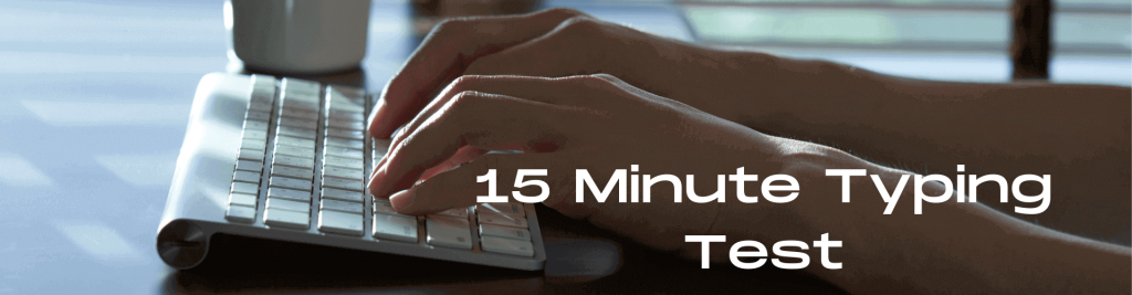 15 minute typing test